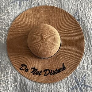 Embroidered Beach Hat Sun - DO NOT DISTURB